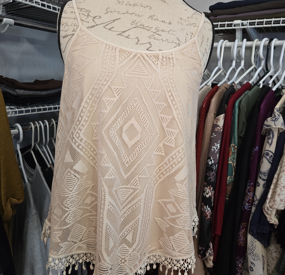 Bohi Crochet Fringe Tank